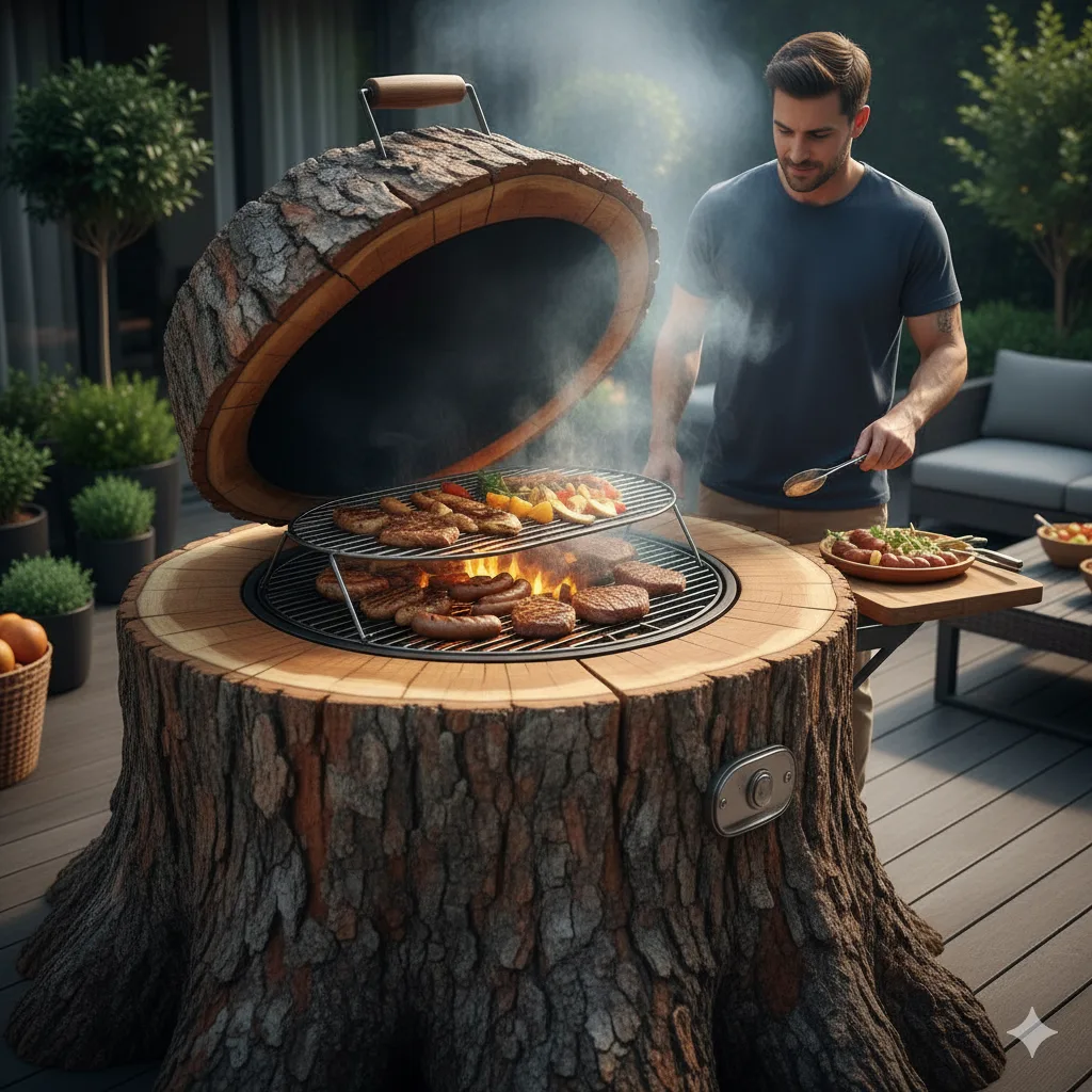Giant Tree Stump BBQs