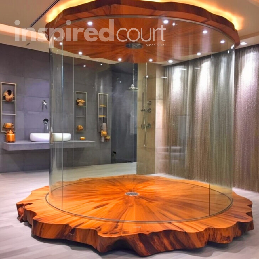 Live Edge Wooden Showers: Nature's Art in Your Bathroom