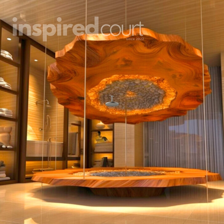 Live Edge Wooden Showers: Nature's Art in Your Bathroom