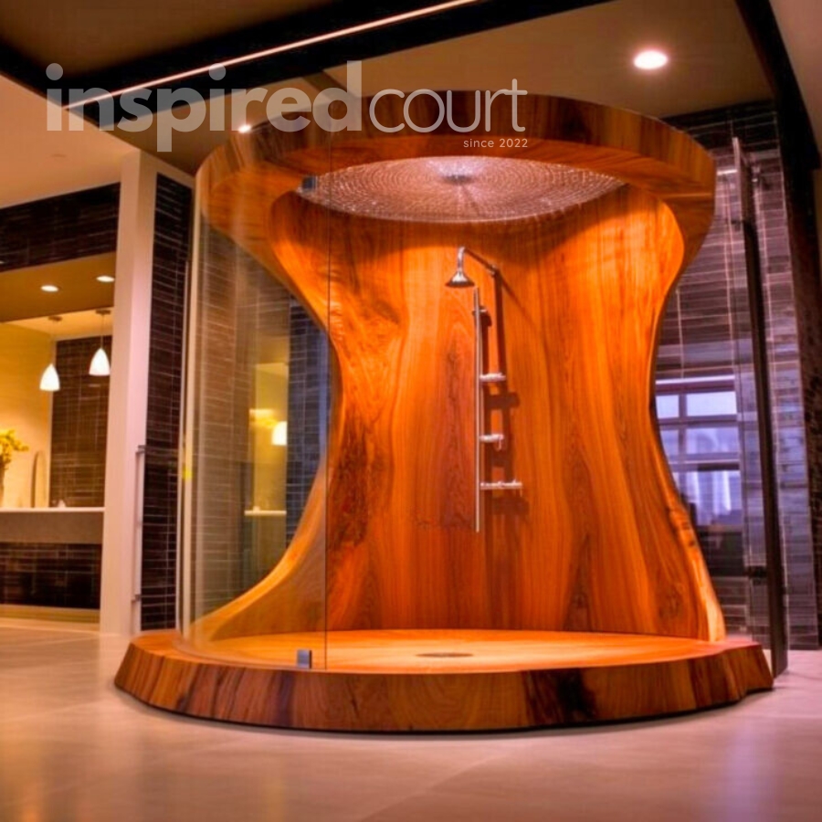 Live Edge Wooden Showers: Nature's Art in Your Bathroom