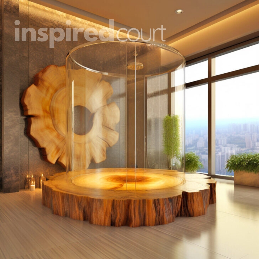Live Edge Wooden Showers: Nature's Art in Your Bathroom
