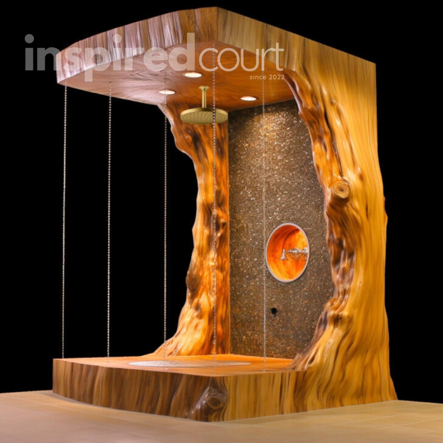 Live Edge Wooden Showers: Nature's Art in Your Bathroom