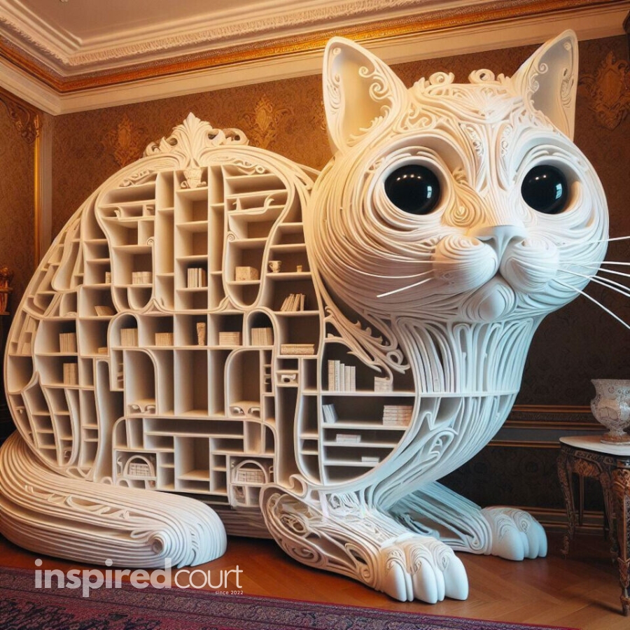 Cat-shaped Bookshelf Unleashing Creativity: The Charm in Modern Interior Design