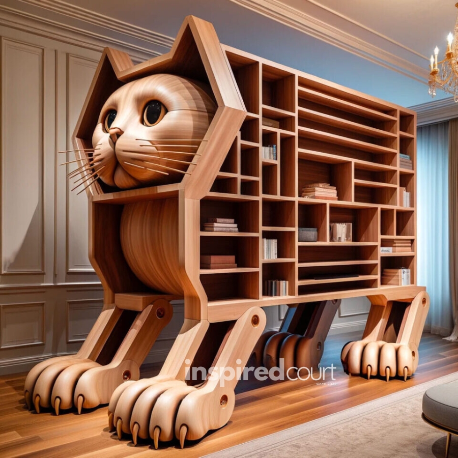 Cat-shaped Bookshelf Unleashing Creativity: The Charm in Modern Interior Design