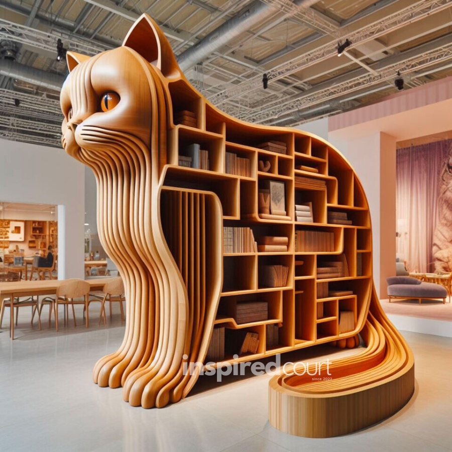 Cat-shaped Bookshelf Unleashing Creativity: The Charm in Modern Interior Design