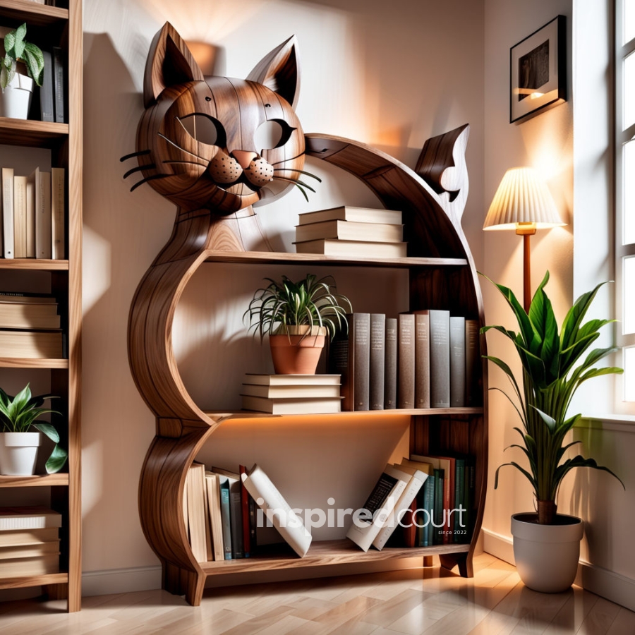 Cat-shaped Bookshelf Unleashing Creativity: The Charm in Modern Interior Design