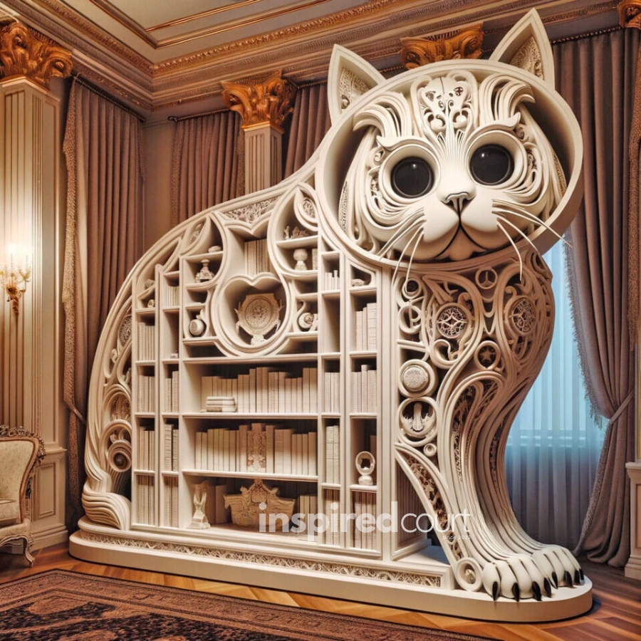 Cat-shaped Bookshelf Unleashing Creativity: The Charm in Modern Interior Design