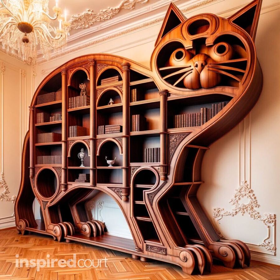 Cat-shaped Bookshelf Unleashing Creativity: The Charm in Modern Interior Design