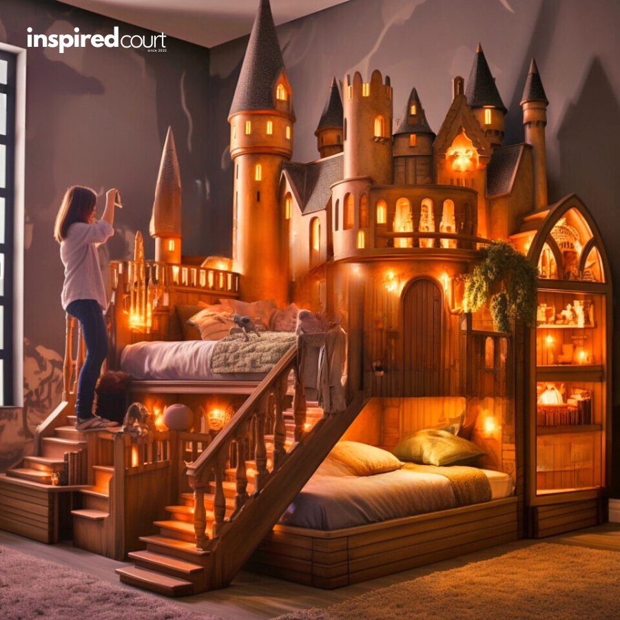 This Enchanting Hogwarts Bunk Bed for Kids Bring the Wizarding World Home