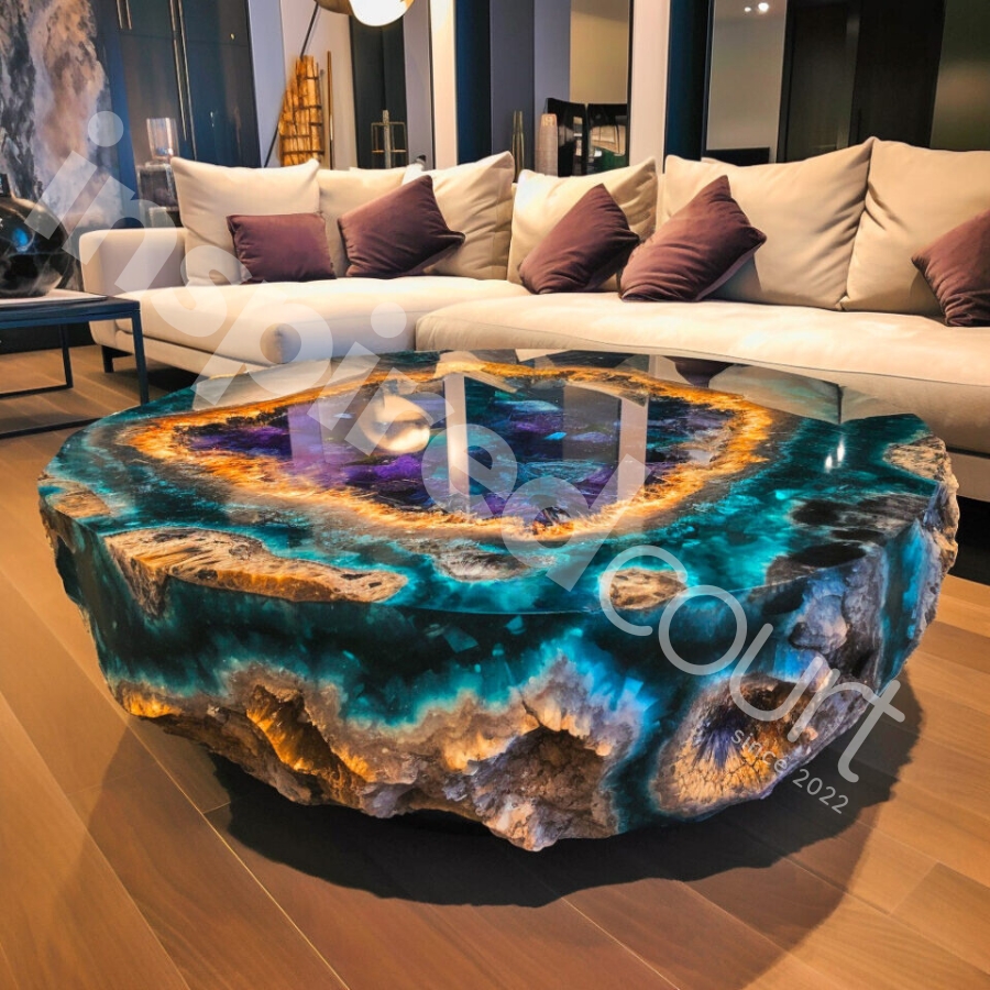 The Stunning Appeal of Giant Geode Coffee Tables: A Marvel of Heft and Beauty