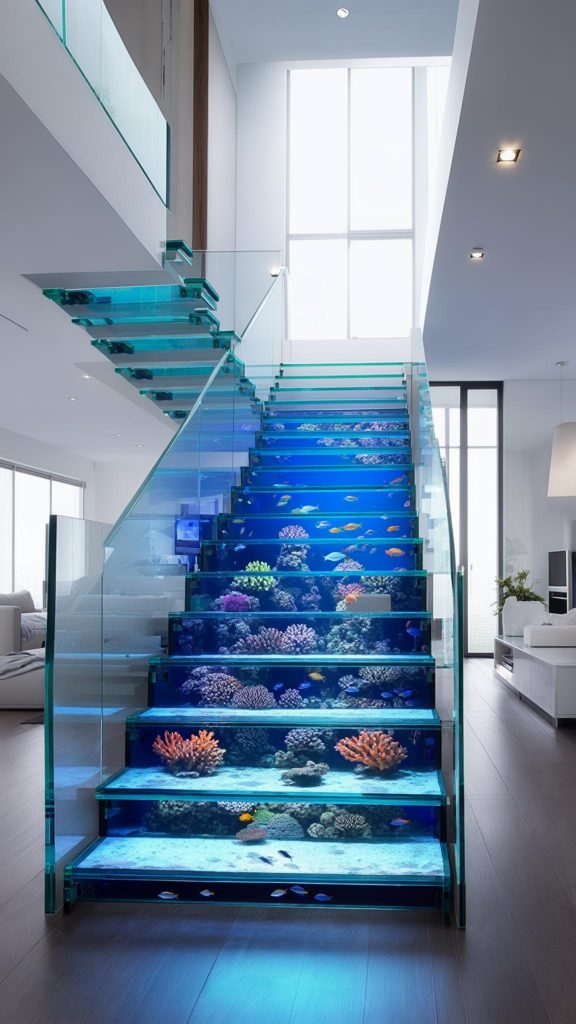 Staircases with Aquariums