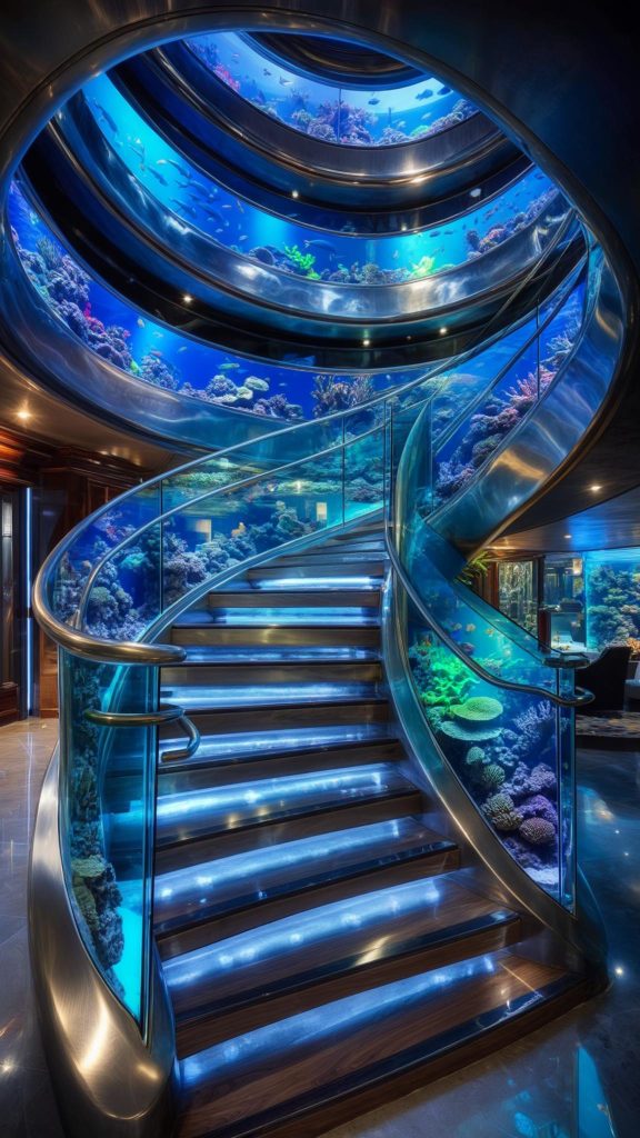 Staircases with Aquariums