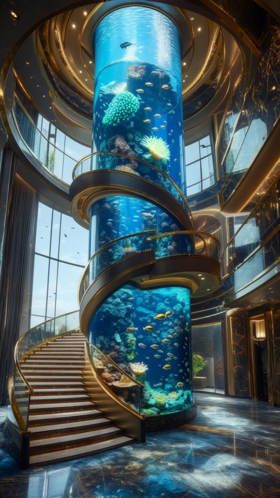 Staircases with Aquariums