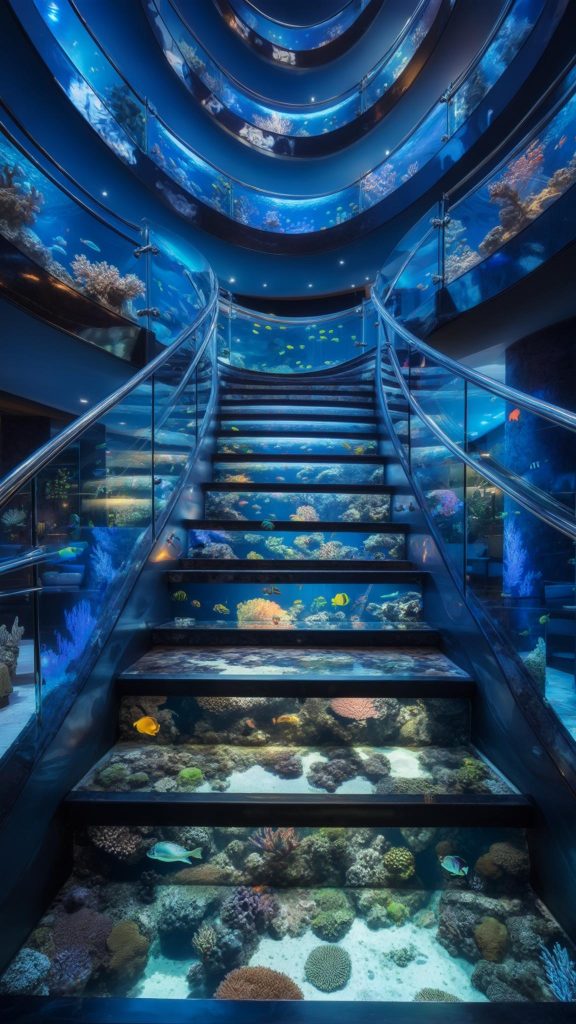 Staircases with Aquariums