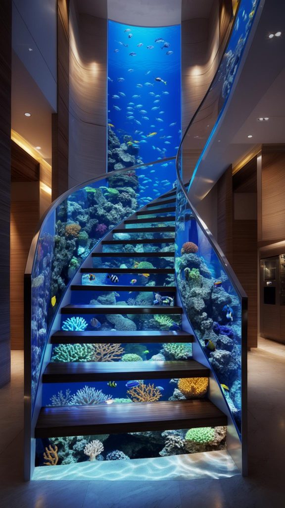 Staircases with Aquariums