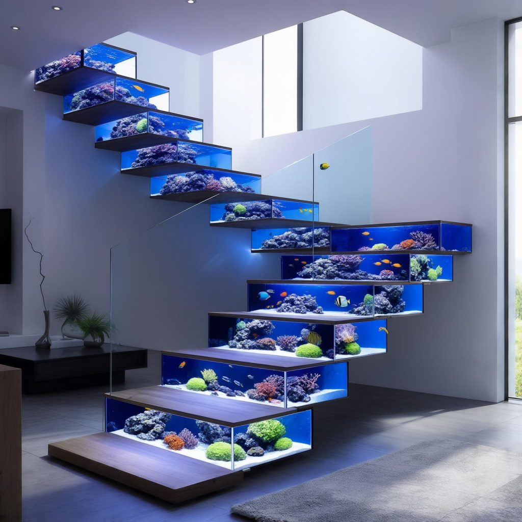 Staircases with Aquariums