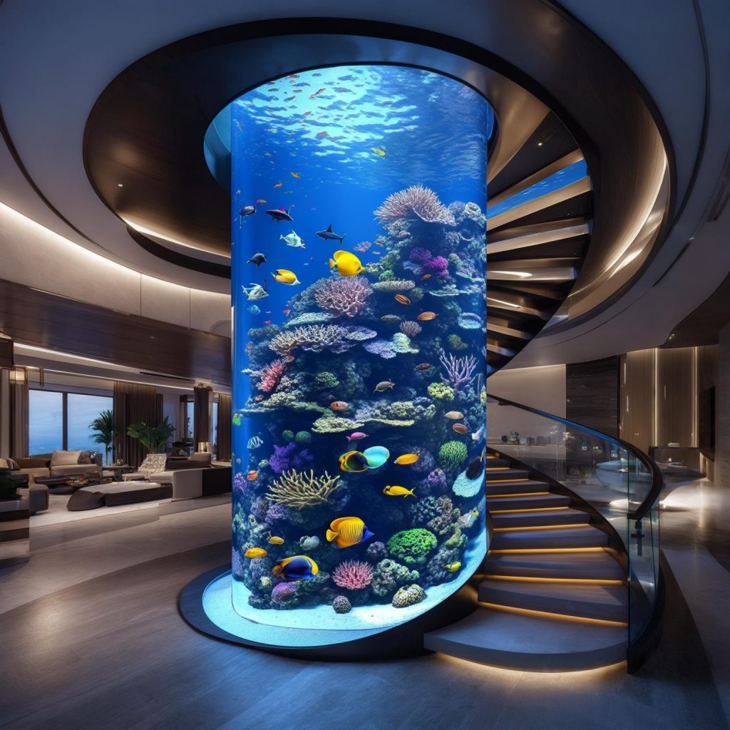 Staircases with Aquariums