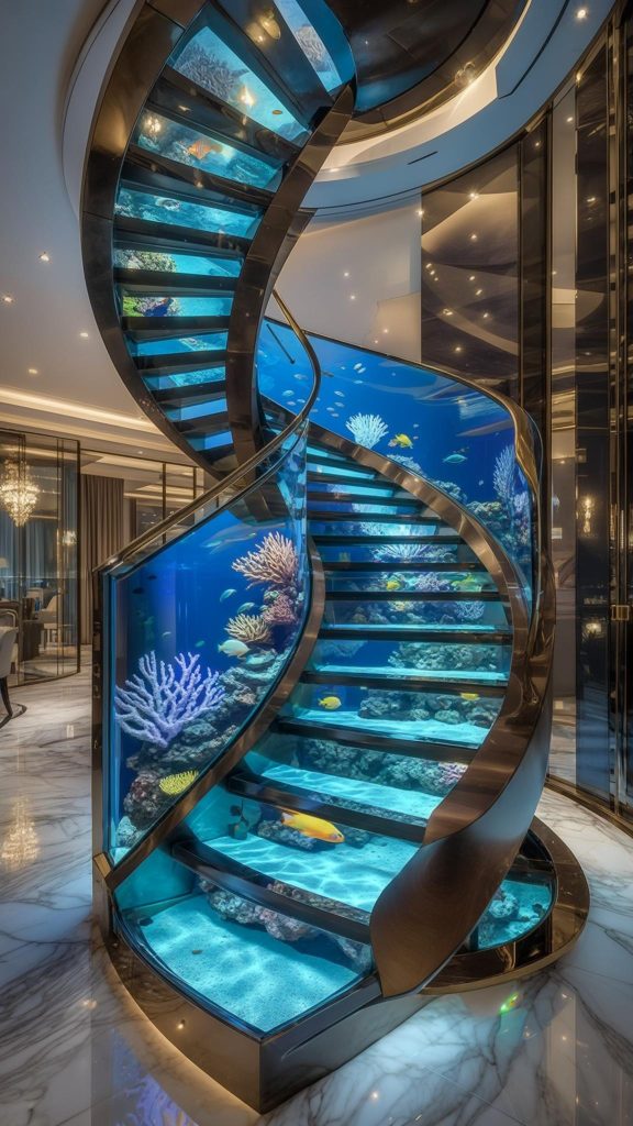 Staircases with Aquariums