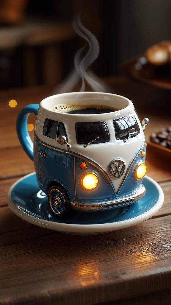 Volkswagen Bus Shaped Coffee Mug
