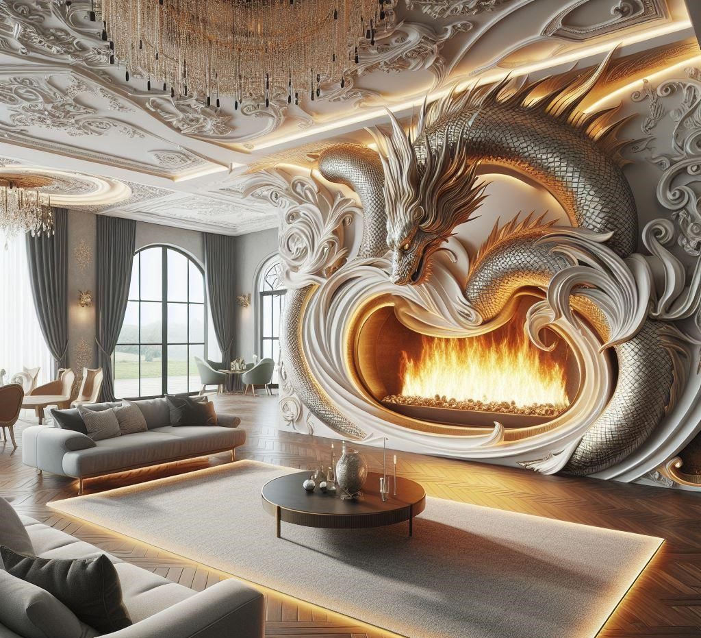 Dragon Inspired Fireplaces: Unleash Mythical Warmth and Style in Your Home