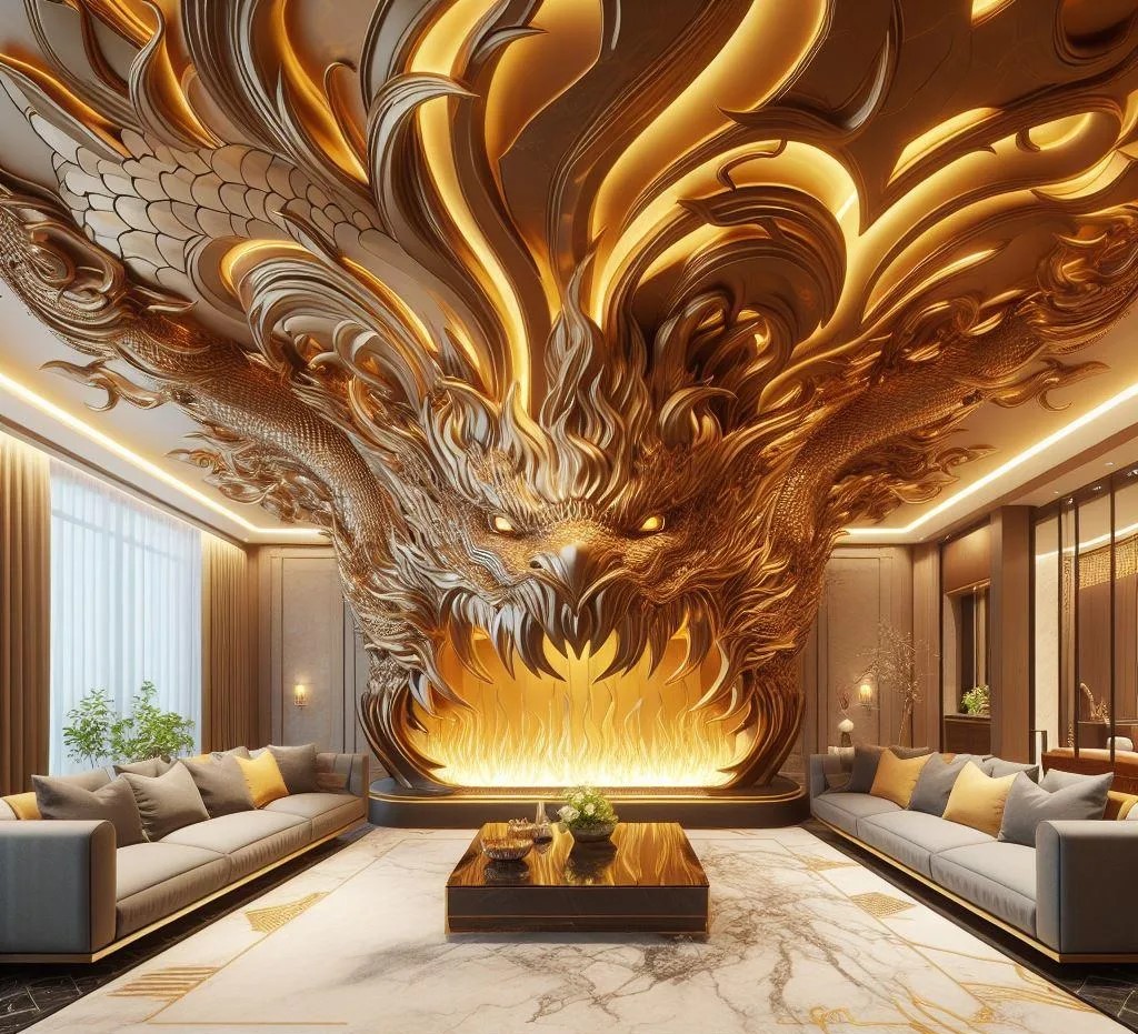 Dragon Inspired Fireplaces: Unleash Mythical Warmth and Style in Your Home