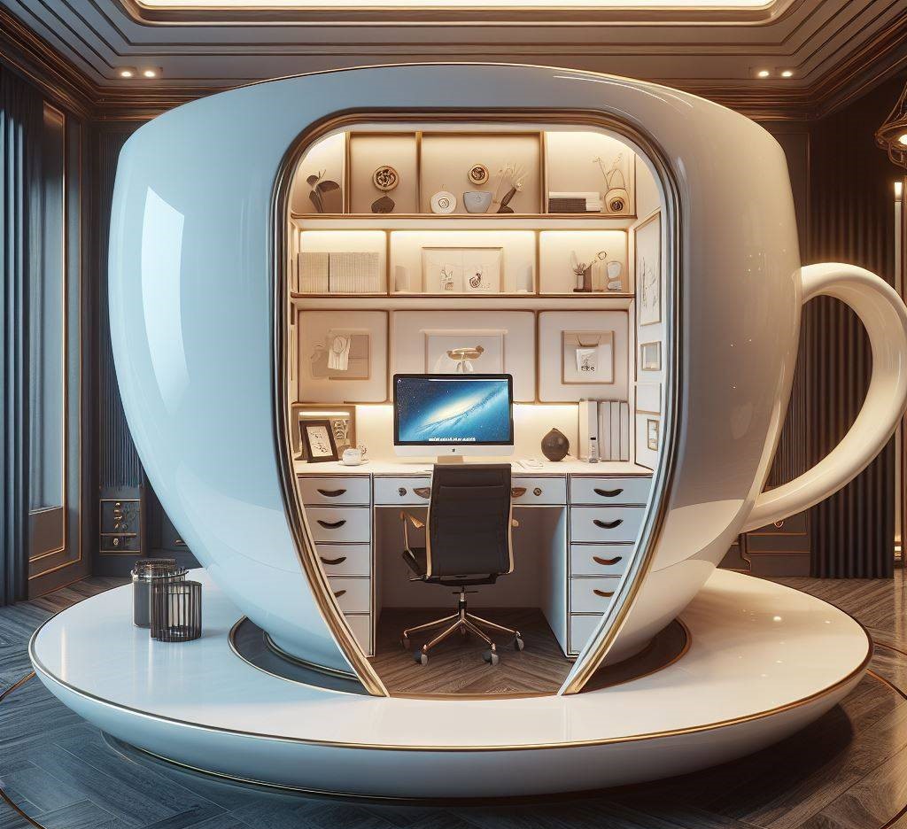 Whimsical Workspaces: The Enchanting World of TeaCup Shaped Desks
