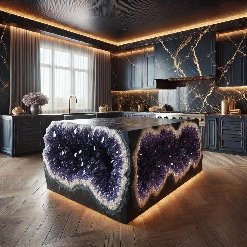 Luxury Mineral Crystal Kitchen Islands: A Fusion of Nature and Elegance