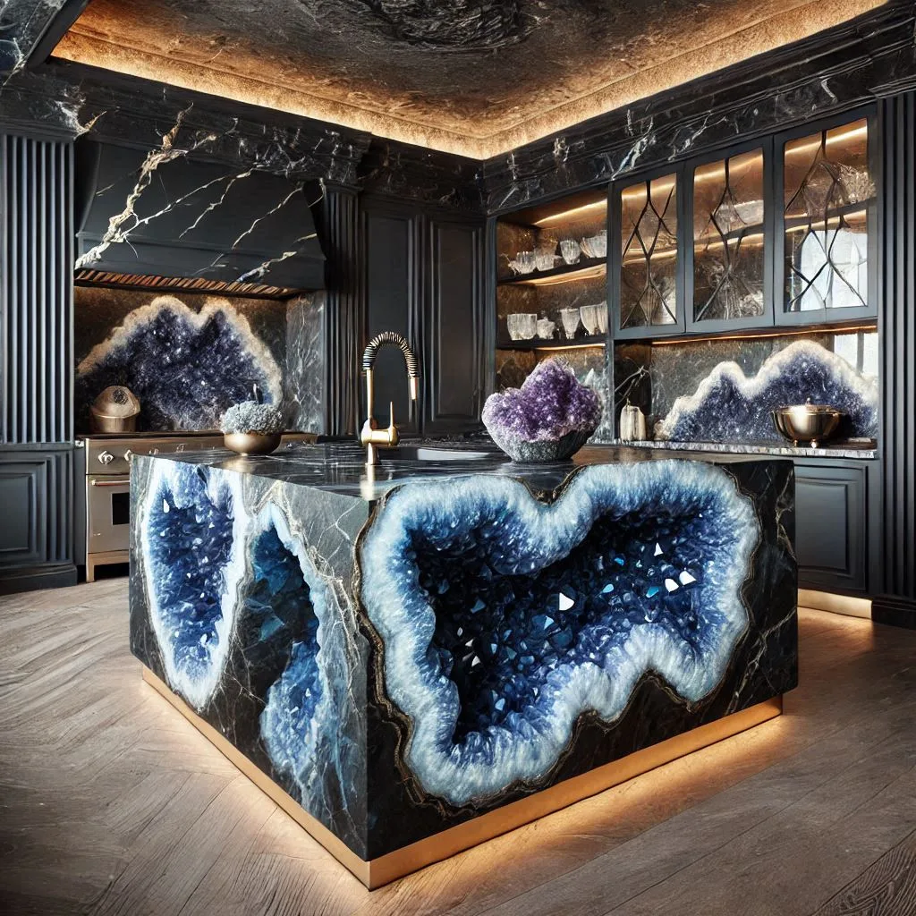 Luxury Mineral Crystal Kitchen Islands: A Fusion of Nature and Elegance