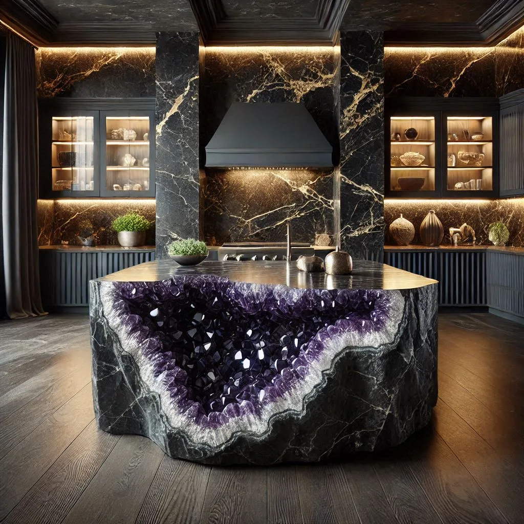 Luxury Mineral Crystal Kitchen Islands: A Fusion of Nature and Elegance
