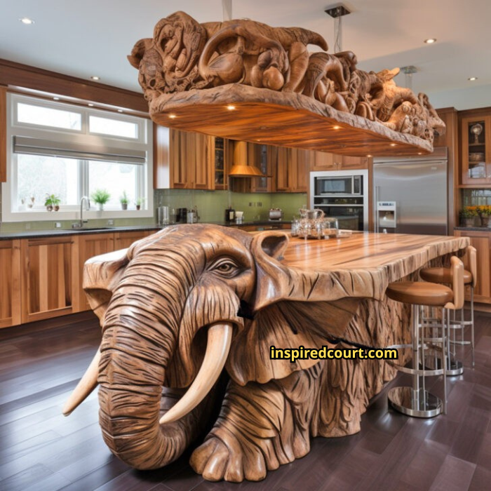 Wooden Animal Kitchen Islands: Nature-Inspired Craftsmanship for Your Home