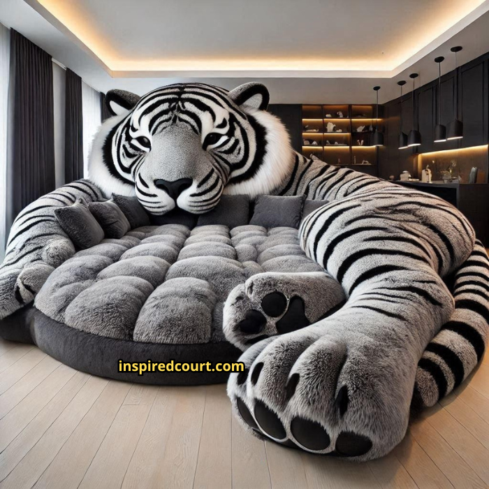 Giant Tiger Shaped Lounger: Roar into Relaxation