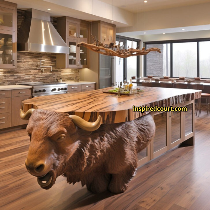 Wooden Animal Kitchen Islands: Nature-Inspired Craftsmanship for Your Home