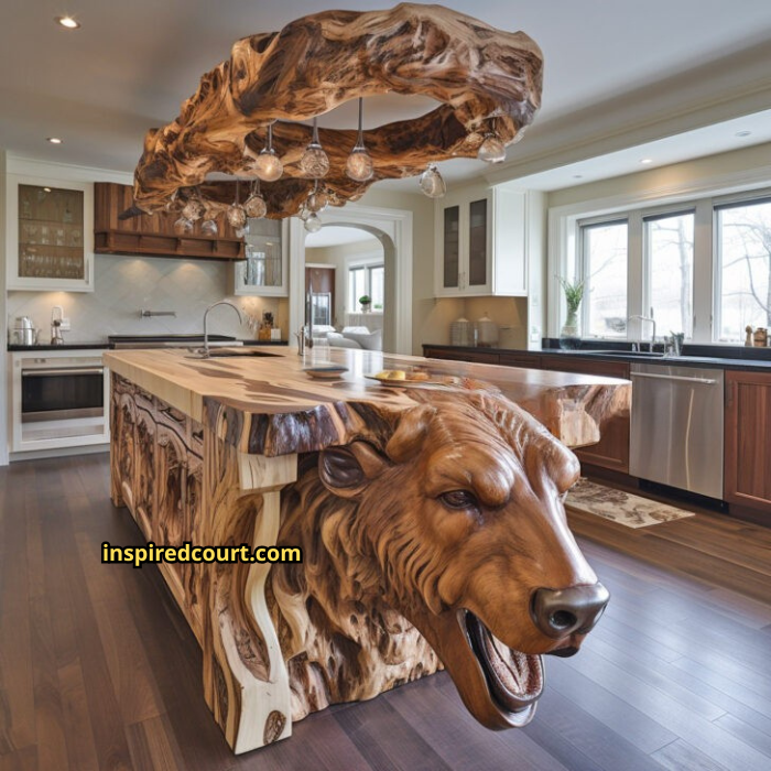 Wooden Animal Kitchen Islands: Nature-Inspired Craftsmanship for Your Home