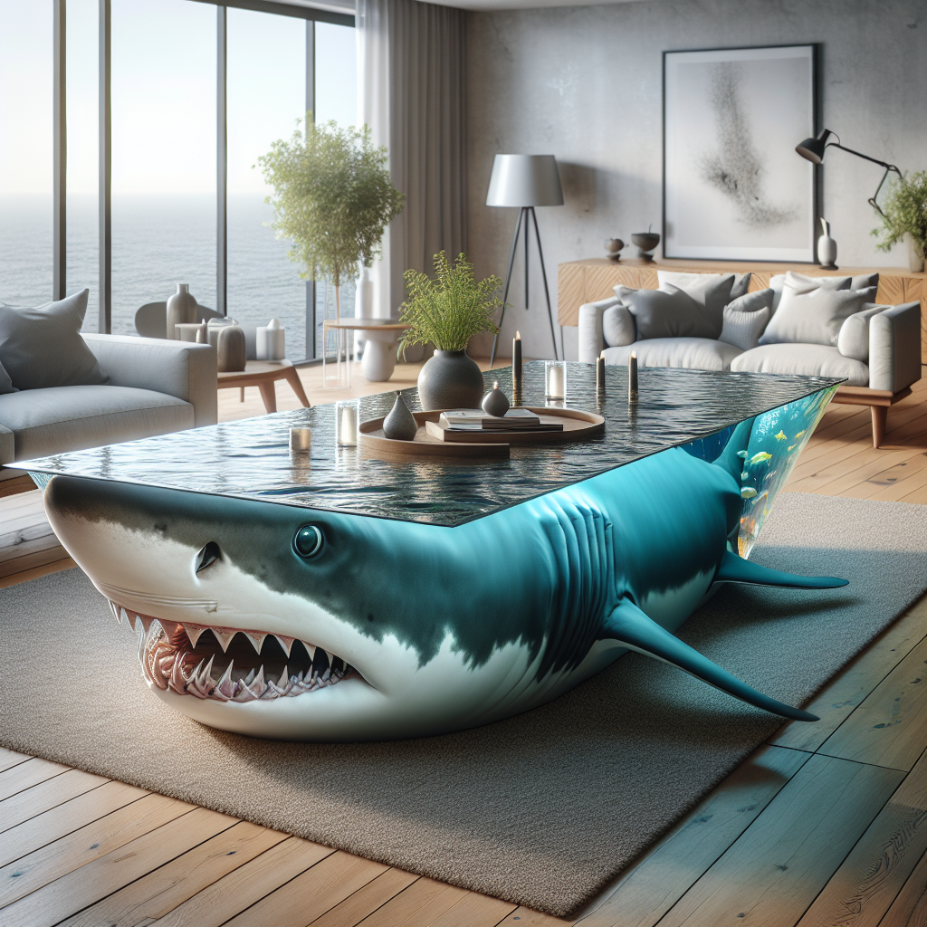 Shark Aquarium Coffee Tables: Oceanic Elegance for Your Home