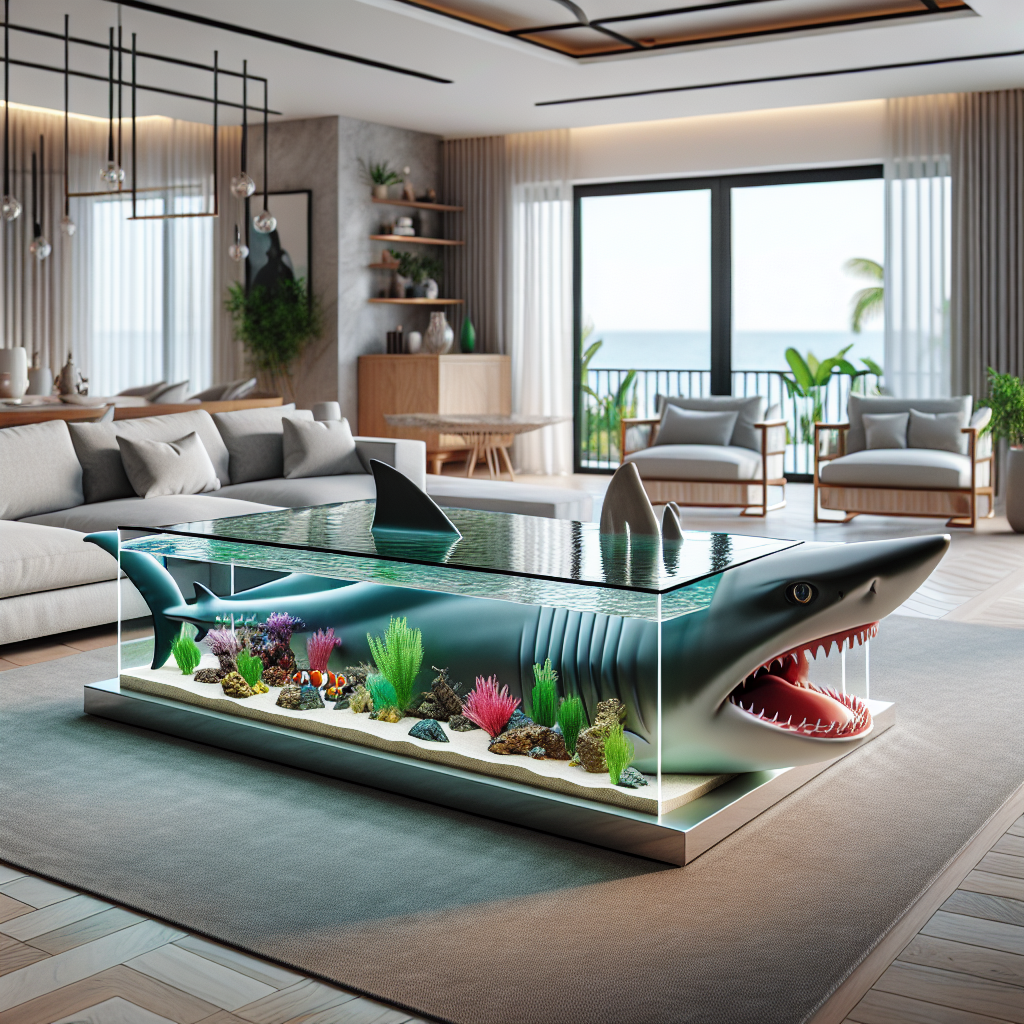 Shark Aquarium Coffee Tables: Oceanic Elegance for Your Home