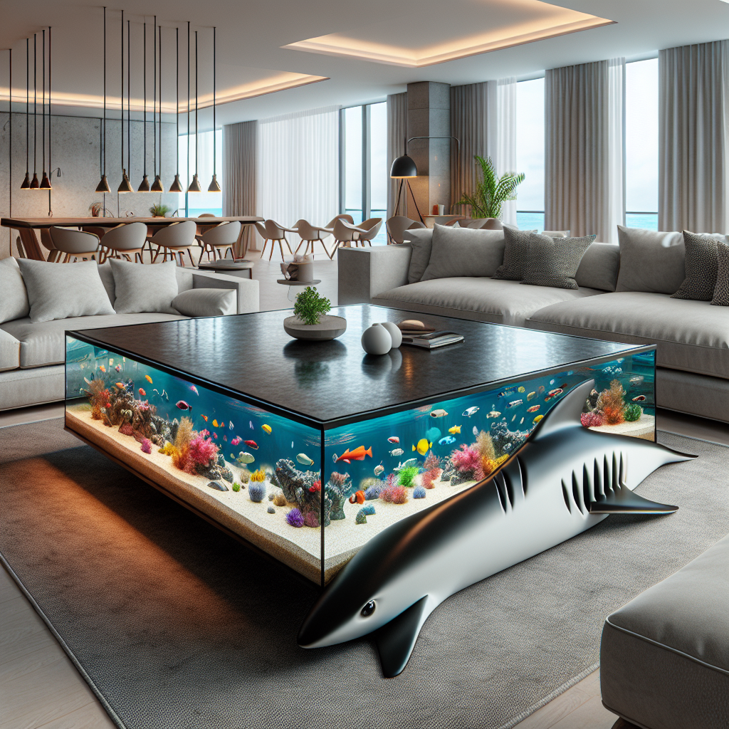 Shark Aquarium Coffee Tables: Oceanic Elegance for Your Home